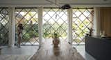 Living, Kitchen, Dining area with bespoke lattive crittall windows 