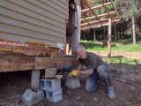 jacking up shack to add foundation