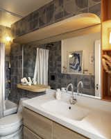 Clark's bathroom doubles as the guest bathroom.
