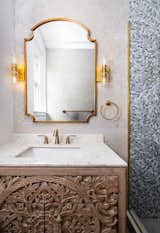 Artisan Hand-Carved Vanity & Gold-Tone Accessories, Bathroom