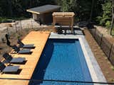From the rooftop while bunkie was being built with view of hot tub as well!