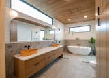 Scandinavian style master bathroom.