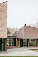 Exterior, Green Roof Material, House Building Type, Glass Siding Material, Wood Siding Material, Flat RoofLine, and Brick Siding Material  Photo 4 of 15 in House Hh by a2o architecten