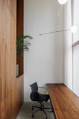 Office, Chair, Study Room Type, Concrete Floor, Desk, and Lamps  Photo 11 of 15 in House Hh by a2o architecten