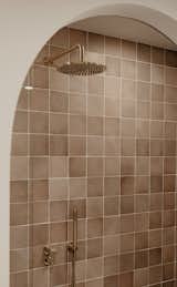 Bath Room, Enclosed Shower, and Mosaic Tile Wall  Photo 5 of 21 in Hidden Valley Retreat by Simone Moffitt
