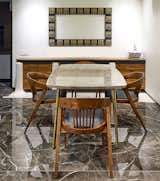 Dining Room, Chair, Storage, Terrazzo Floor, Ceramic Tile Floor, and Table dining table detail  Photo 13 of 18 in Castle and Sun by Studio 4000