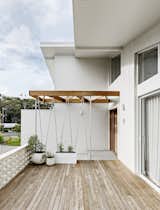 The front deck allows for a beautiful street-facing outdoor space.