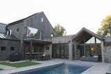 Outdoor, Walkways, Large Pools, Tubs, Shower, Large Patio, Porch, Deck, Grass, Back Yard, and Pavers Patio, Porch, Deck Modern backyard for Boulder, CO family   Photo 8 of 13 in Modern Boulder Backyard with Pool House by Yardzen