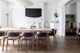 Modern dining room with refinished historical details