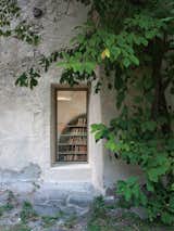 Castello Ganda Art Library, Italy: FINSTRAL WINDOW & MEDIEVAL BUTTRESS