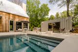 Pool and container sauna view