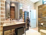Industrial theme of children bathroom.