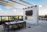 Waterbury House pool deck and lounge overlooking Bde Maka Ska