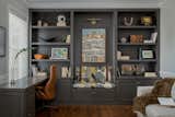 Brand new custom built ins with a wrap around desk for optimal storage and functionality. 