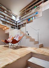 Living Room, Chair, and Medium Hardwood Floor Designed by Tan Yamanocuhi & AWGL  Photo 18 of 20 in A Cat Tree House by Tan Yamanouchi & AWGL