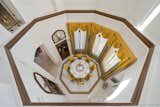 Two-story breakfast room--ceiling shape matches that of the bolted in place, custom-made table