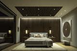 The Primary suite is oriented directly to the pool courtyard and flatirons while the primary bathroom opens to its own northern courtyard and yoga platform.
