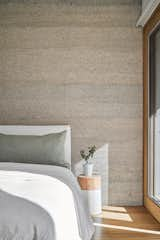 Guest Studio - Bedroom detail showcasing Hempcrete walls