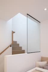 Glass guard at central stair