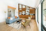 Living room custom walnut built in 