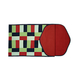 In Casa By Paboy Green, White and Red Patchwork Table Runner