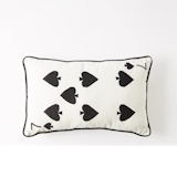 LES OTTOMANS Playing Card-Embroidered Cotton Cushion