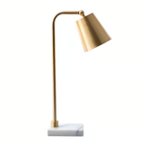 Rugs USA Brass 20-inch Hanging Bell on Marble Table Lamp