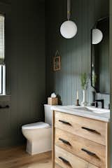 Bath Room, One Piece Toilet, Pendant Lighting, Accent Lighting, and Medium Hardwood Floor  Photo 16 of 20 in Clem Hill by Megan Glenn Architecture