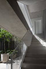 Staircase, Concrete Tread, and Metal Railing Stairs and Patio with green facade  Photo 17 of 35 in Conde Residential Building by Daniel Zelcer