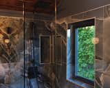 Bath Room, Open Shower, Corner Shower, Pendant Lighting, Ceramic Tile Floor, and Ceramic Tile Wall Shower in main bathroom   Photo 11 of 19 in Redwoods Renovation by Andrew Trott