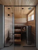 A traditional Finnish sauna at home was a necessity to owner Nicholas Anderson.