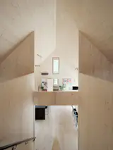 From the sleeping loft, there is also a clerestory enfilade.