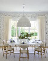 Dining Room, Chair, Ceiling Lighting, Light Hardwood Floor, Rug Floor, and Table Marx Watermill Residence by Vanessa Rome Interiors  Photo 17 of 46 in Marx Watermill Residence by Vanessa Rome Interiors by Veronica H. Speck