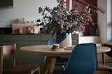Dining Room, Chair, and Table Kitchen table with blue and leather chairs  Photo 6 of 12 in Heights of Zurich by Haute'Xposure