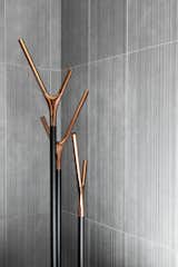 Bath Room and Porcelain Tile Wall Bathroom detail  Photo 18 of 22 in The Black Silhouette Apartment by ORKO STUDIO