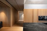 oak veneer kitchen with skylight by ANNA THUROW