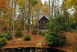 The Barn at Edenwood (back of property) overlooking the pond (built on the footprint of a former 100 year old cabin) Photo credit Aerial Photo Pros 