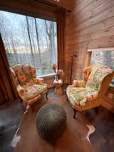 Living Room, Recessed Lighting, Laminate Floor, Accent Lighting, End Tables, Lamps, and Chair The Barn at Edenwood Winter View at Sunset from The Seating Area (overlooking pond and facing Mt. Pisgah) photo credit The Hive Drive  Photo 14 of 35 in The Barn at Edenwood NC by Catherine Morris