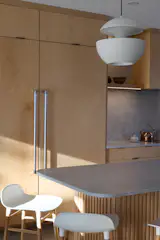 Detail of backsplash in kitchen.