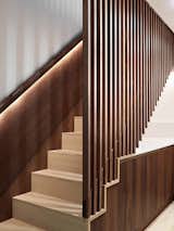 Staircase, Wood Railing, and Wood Tread Kitchen  and Stair Detail   Photo 6 of 20 in Knightsbridge Apartment by Georgios Apostolopoulos
