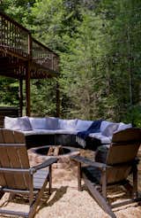 Backyard fire pit area