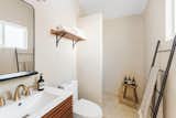 Handcrafted, Moroccan tadelakt plaster bathroom for a tranquil, luxurious experience.