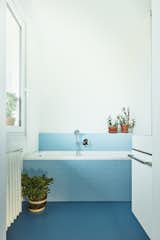 Bath Room, Glass Tile Wall, and Laminate Counter  Photo 16 of 17 in Apartment in large panel system building by Mária Maninová