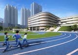 Outdoor running track  Photo 10 of 14 in Aedas unveils a world-class collaborative campus in Shenzhen connecting dynamic urban fabric by Aedas