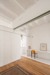 Office, Study Room Type, Chair, Desk, Lamps, and Medium Hardwood Floor  Photo 16 of 33 in Refurbishment in Barcelona by Albert Montilla
