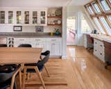 Natural light from the abundance of south-facing windows reach into the kitchenette year-round