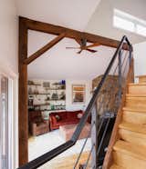 The original post and beam structure of the home was preserved in the remodel