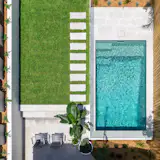 Bird's eye of the pool.