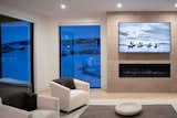 Living room and fireplace