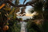 Outdoor, Landscape Lighting, Trees, Walkways, Back Yard, Flowers, Gardens, Garden, and Shrubs Private sunset viewing garden.  Photo 4 of 13 in Moonstone by Sander Harth